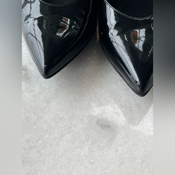 Saint Laurent Black Kitten 50 studded ankle pointed toe heel. - Picture 7 of 7